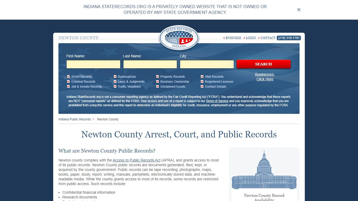Newton County Arrest, Court, and Public Records
