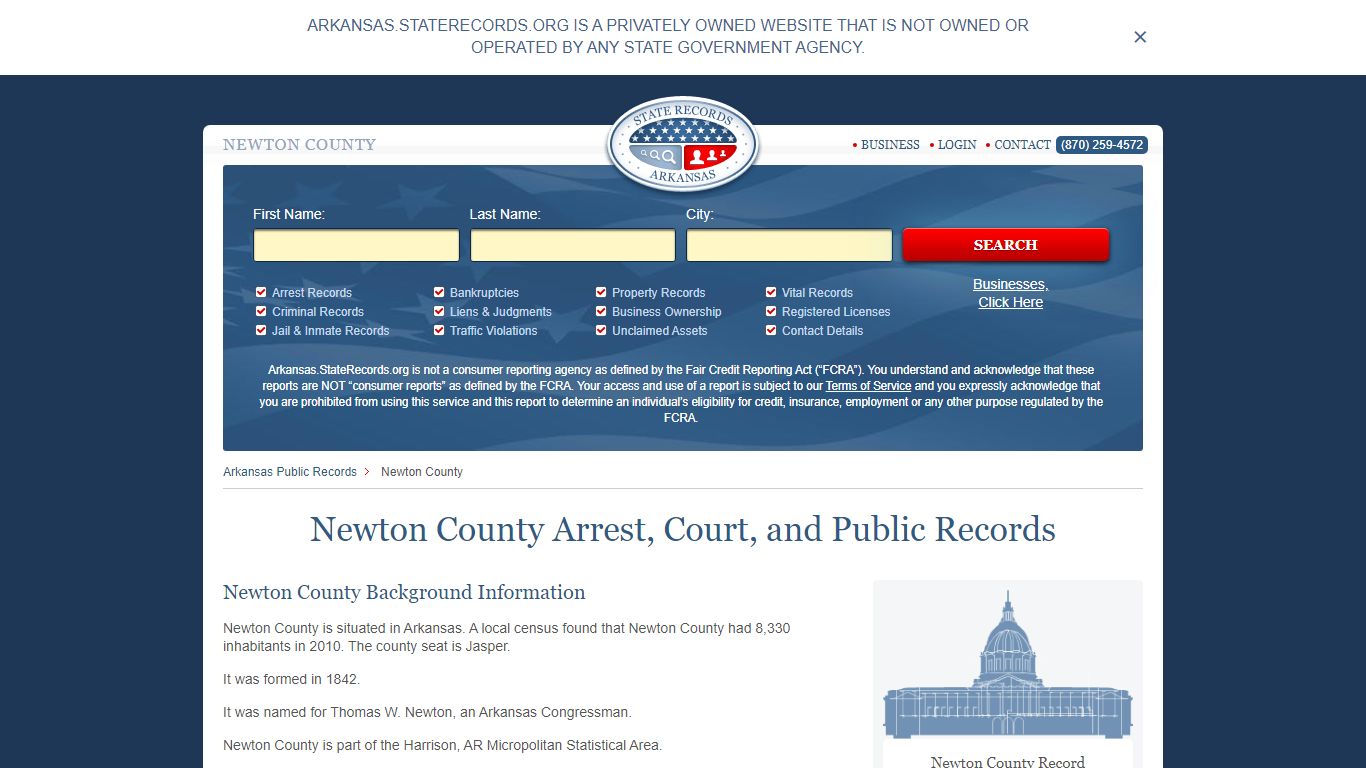 Newton County Arrest, Court, and Public Records